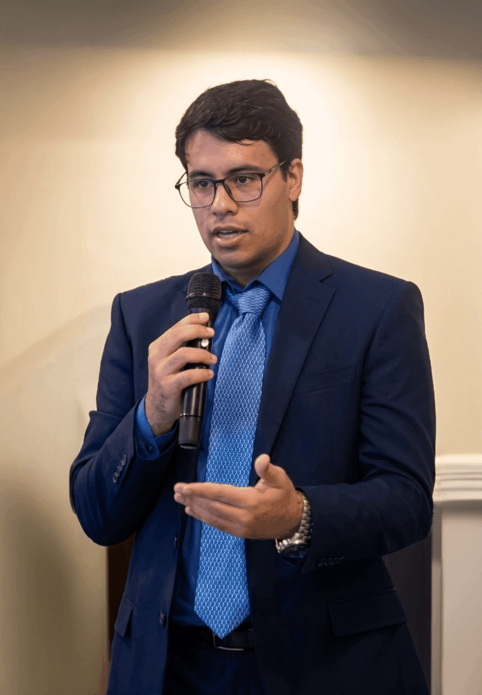 Abdullah Ahmad speaking at a tech event